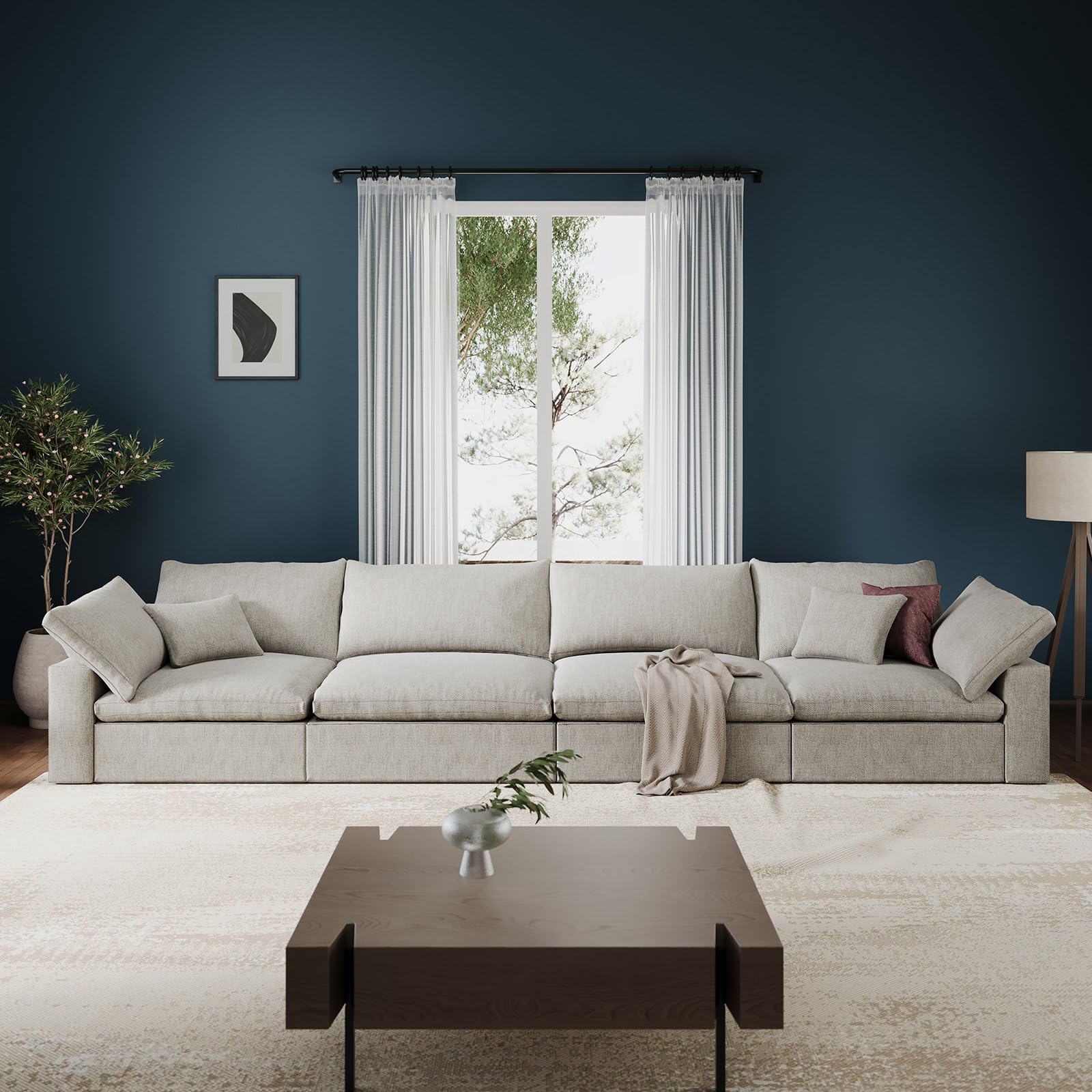 Amazon.com: Intuition Decor Cloud Couch Fabric Slipcover 4 Seater